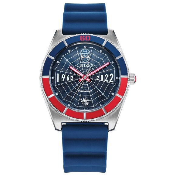 Citizen Men's Marvel Spider Man Eco-Drive Blue Watch 43MM AW2050-49W - Picture 1 of 8